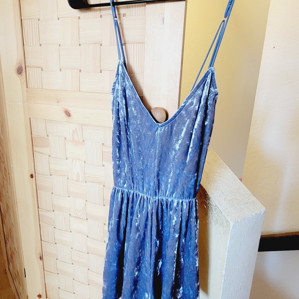 Velvet Blue Romper